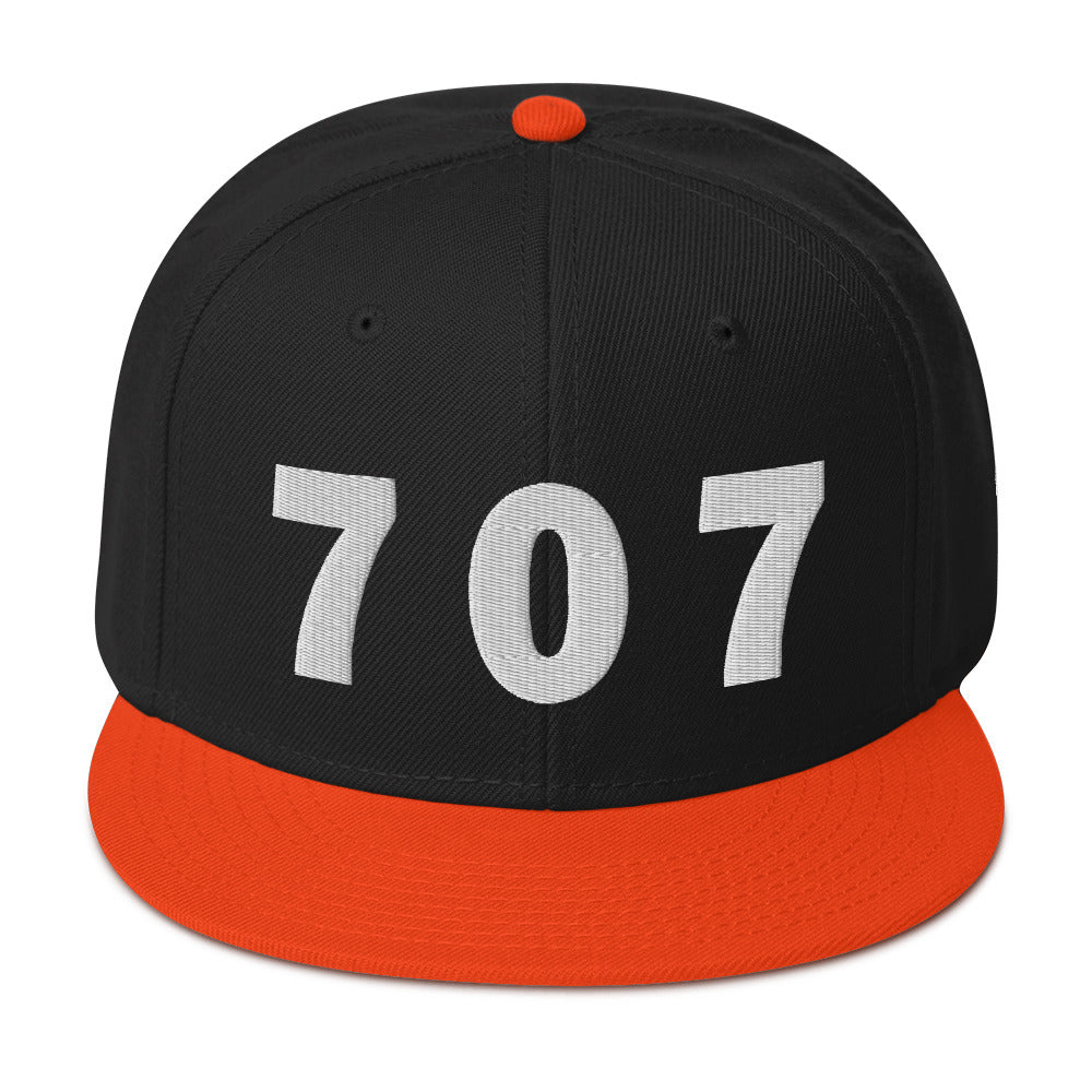707 Area Code Snapback Hat