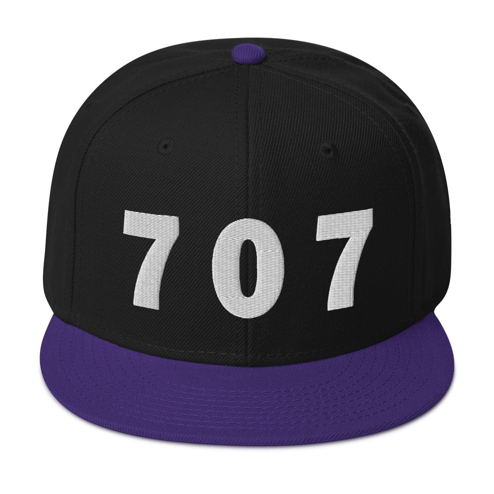 707 Area Code Snapback Hat