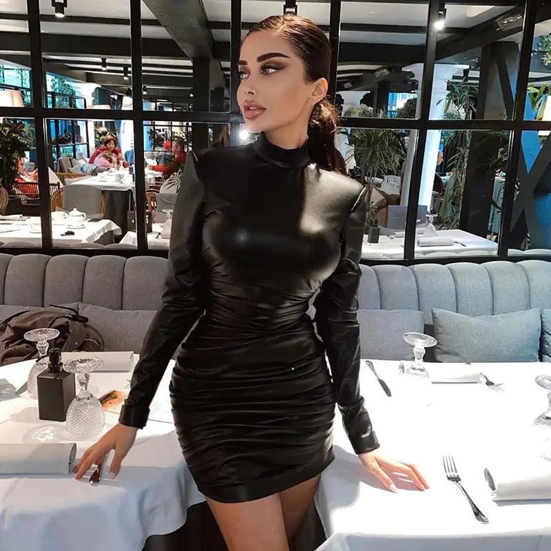 Timeless Elegance Leather Dress