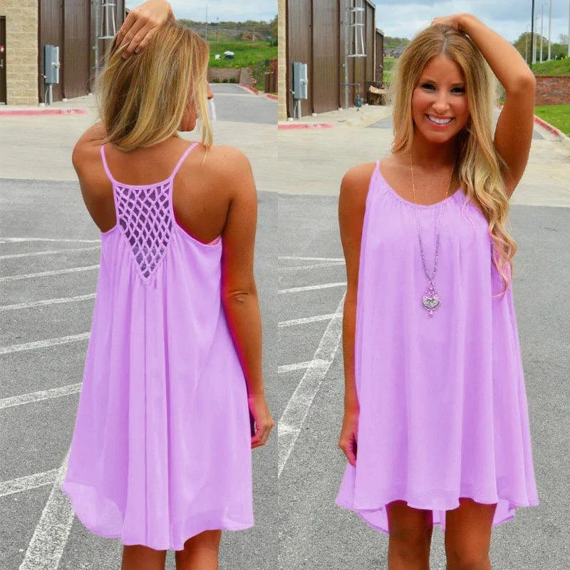 Seaside Dream Chiffon Sundress - Effortless Elegance for Sunny Days