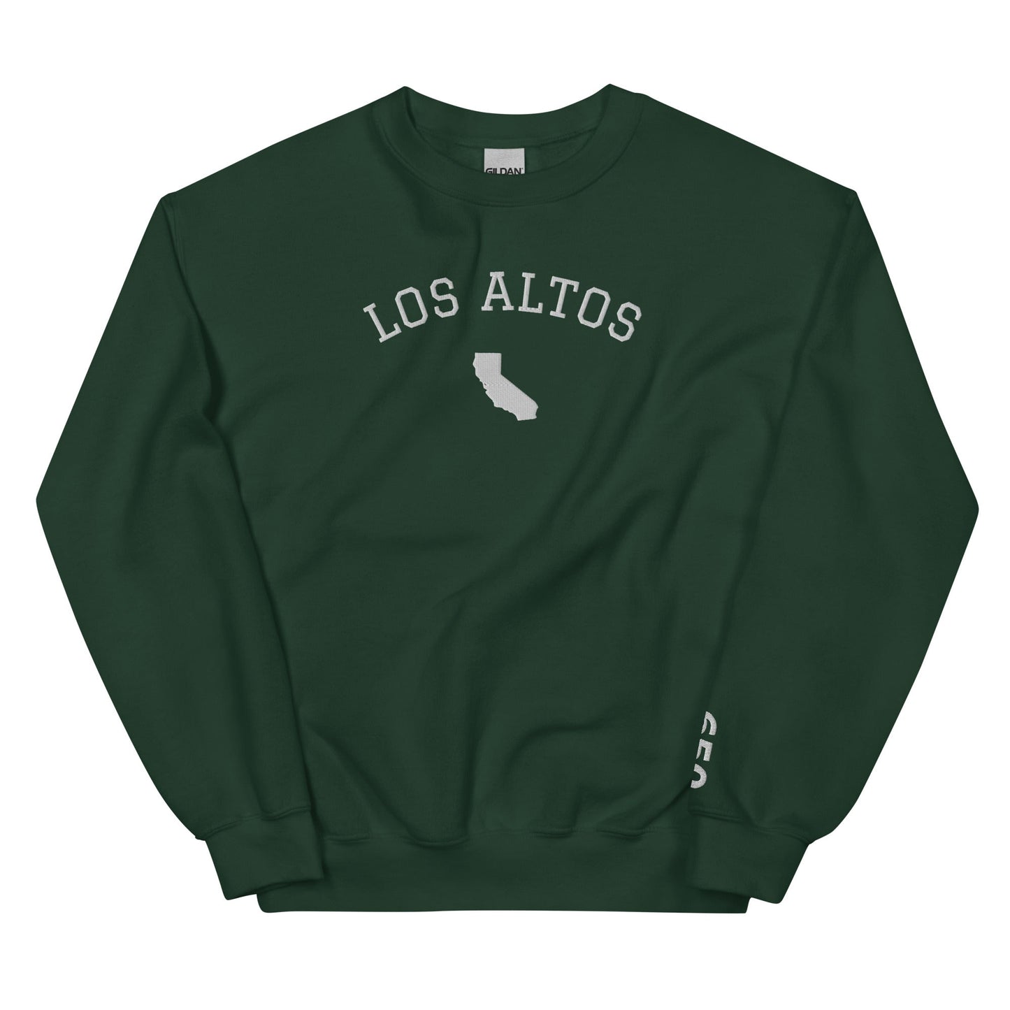 Los Altos California Embroidered Crew Neck Sweatshirt