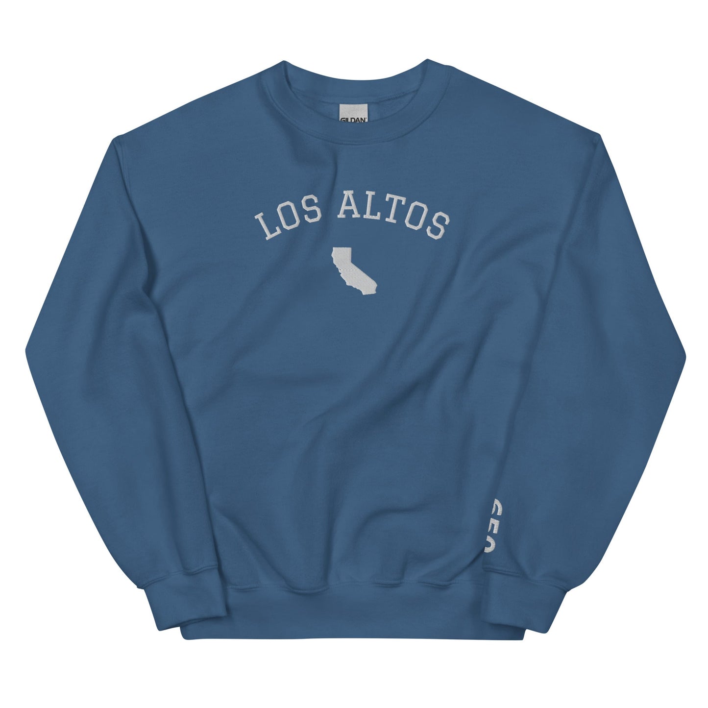 Los Altos California Embroidered Crew Neck Sweatshirt