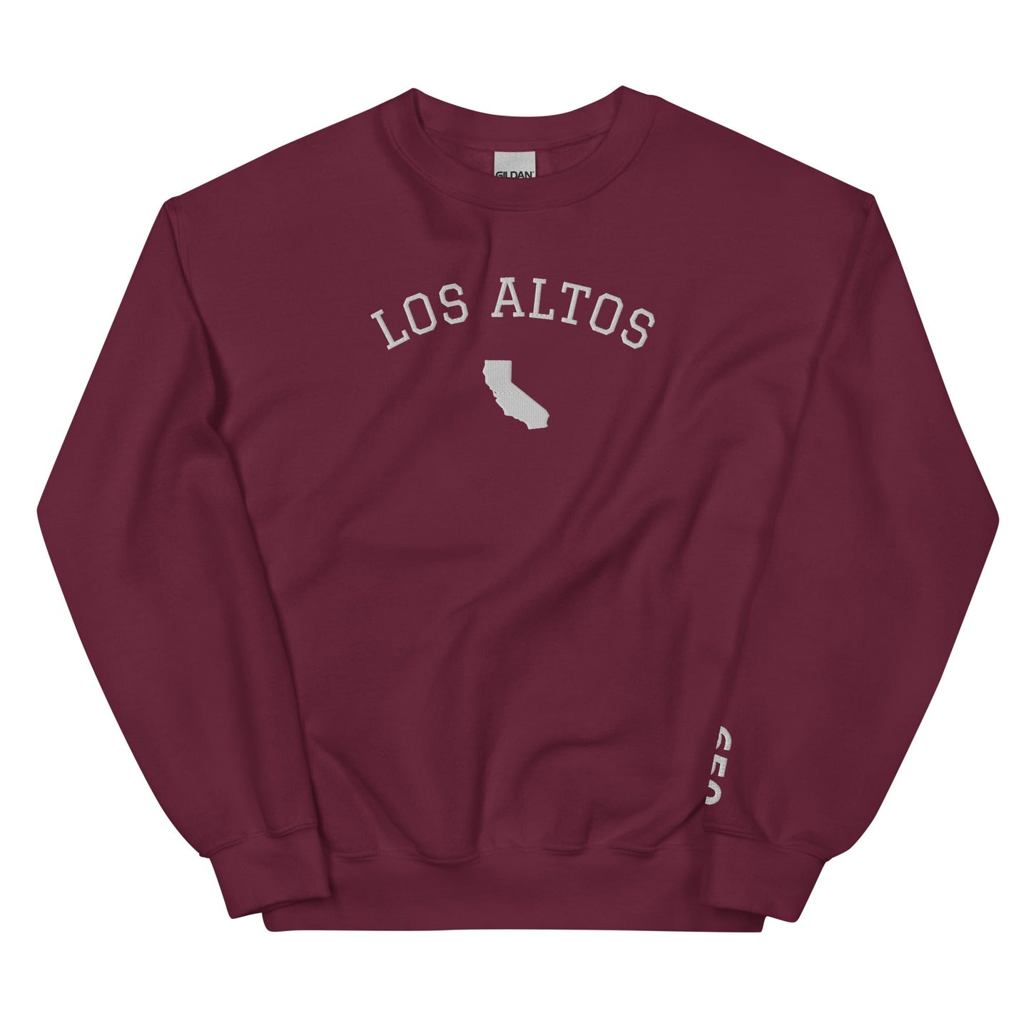 Los Altos California Embroidered Crew Neck Sweatshirt