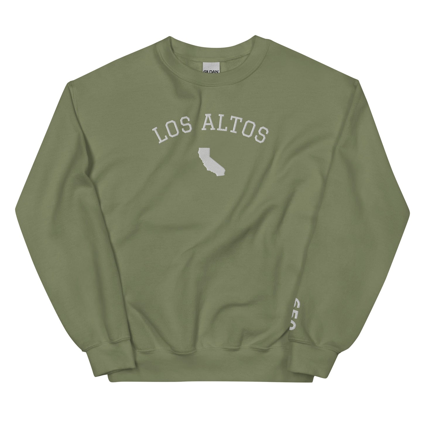 Los Altos California Embroidered Crew Neck Sweatshirt