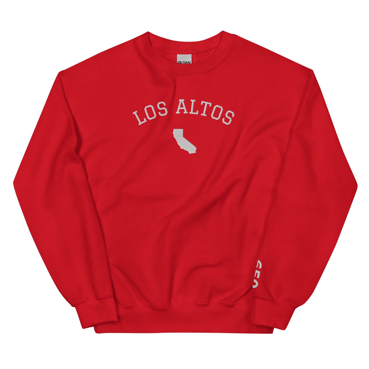 Los Altos California Embroidered Crew Neck Sweatshirt