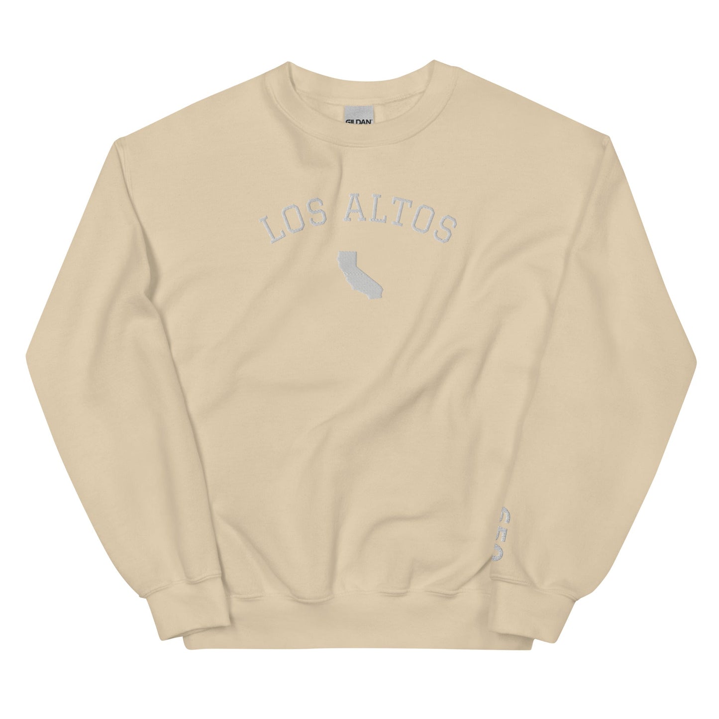 Los Altos California Embroidered Crew Neck Sweatshirt