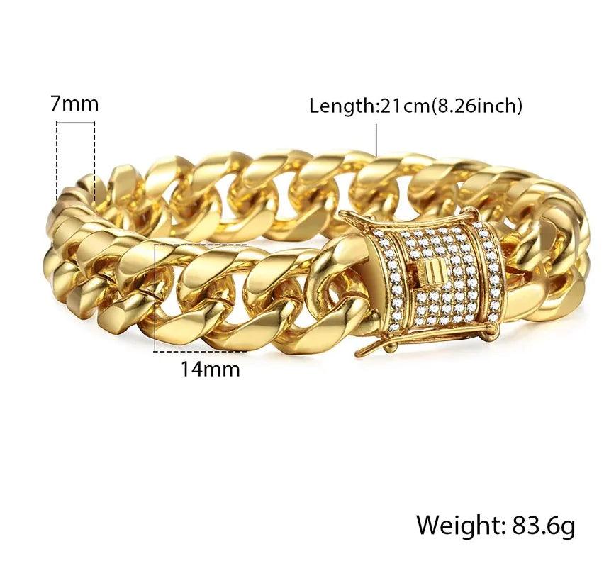 Men's Luxe Gold Chain Bracelet